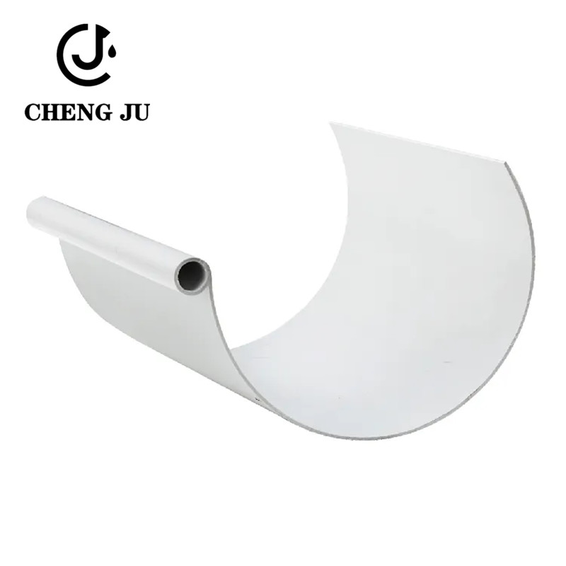 China Roofing Building Material PVC Rain Gutter Fittings Plastic Rainwater Gutter factory