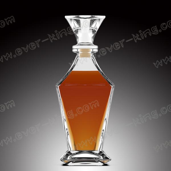 Quality Crystal White Flint 750ML Tower Shaped Tequila Glass Bottle for sale