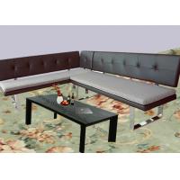 China Rectangle Artistic Coffee Tables , Tempered Glass Coffee Table Black Leg factory
