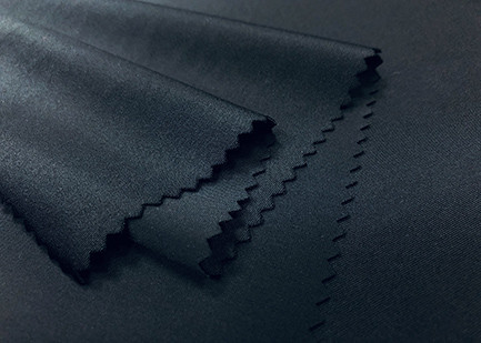 Quality 200GSM 82% Nylon Elastic Fabric Warp Knitting For Swimwear Suit Black for sale