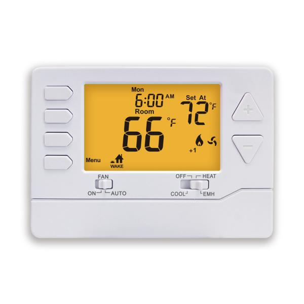 Quality NTC Sensor 24V LCD 2 Heat 1 Cool Programmable Central Heating Thermostat for sale