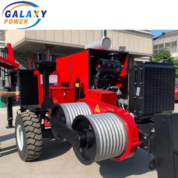 Quality 9 Ton Pulling Stringing Equipment OPGW Cable Hydraulic Winch Power Line Tensioner for sale