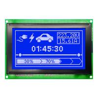 China 128X64 Graphic LCD Module STN Gray Display With White Side Backlight factory