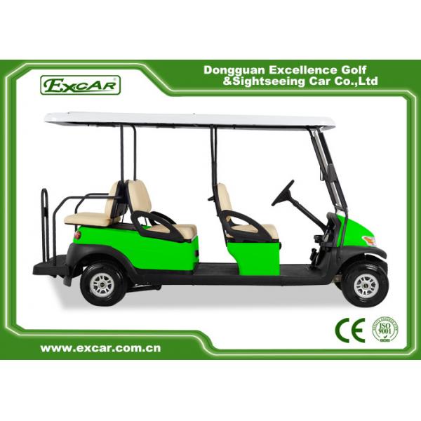 Quality Light Green Golf Buggy With Seat 6 Endurance 70 - 100km 12:1 Axle for sale
