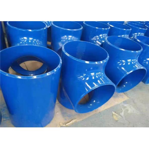 Quality ASME B16.9 Carbon Steel Reducing Tee DIN 2615 Butt Weld Anti Rust Oil for sale