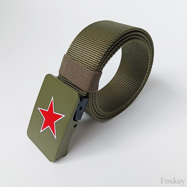 Quality Plastic tactical Military Belt Buckles Types Army Green Five-Pointed Start Print for sale