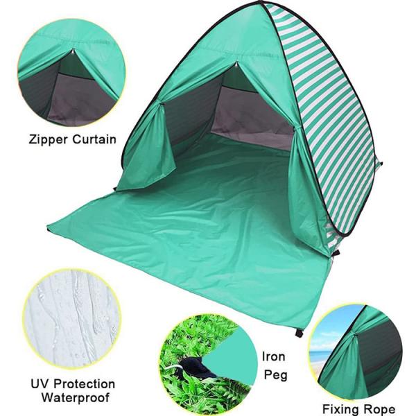 Quality 190T Oxford Cloth Pop Up Beach Tent Sun Shade UPF 50+ for sale