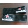China Custom Danger Drinking Rubber PVC Bar Rail Mat / Non Slip PVC Beer Mat In Black Color factory