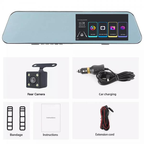 Quality Vehicle Dual Lens Blackbox DVR Full HD 1080P Car Camera Rearview Mirror for sale