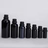 China Black Essential Oil Bottle 5g 10g 15g 20g 30g 50g 100g Cosmetic Glass Bottle With Cap factory