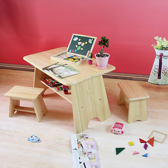 China Tiger furniture --I-shaped table chairs / kids writing table / Montessori furnitur factory