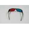 China 1.6mm PET Lenses Plastic Red Cyan 3D Glasses For Computer Game , Movie factory