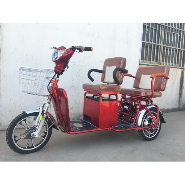 Quality Two Persons 3 Wheel Electric Tricycle Scooter 800W Brushless Steel Frame for sale
