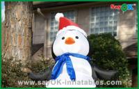 China Cute Christmas Santa Snowman Inflatable Holiday Decorations With Santa Hat factory
