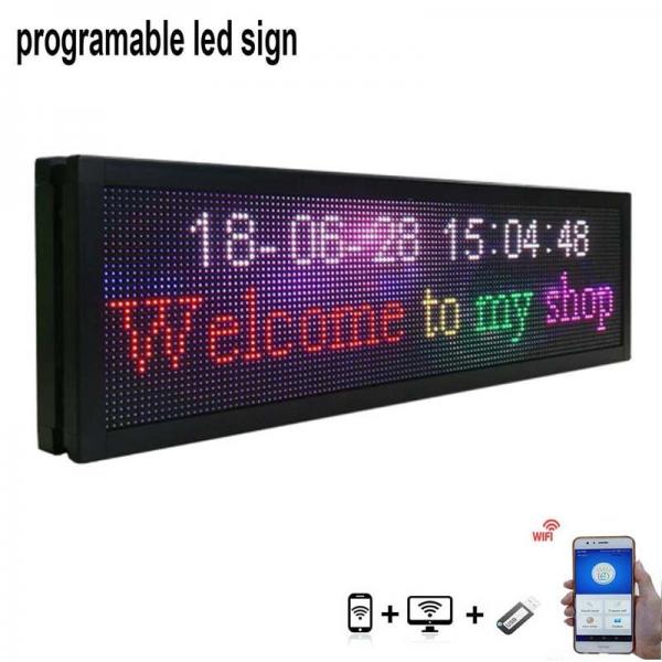 Quality SMD3535 Programmable Outdoor Wifi LED Sign 5000mcd led sign for car window for sale