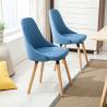 China Anti Slip Wooden Dining Chairs / Cotton Fabric Beetle Dining Chair For Hotel factory