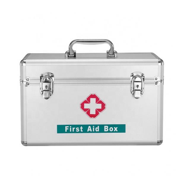 Quality White 25 Person First Aid Kit Metal Box Case Empty Aluminum Clinic Hospital for sale