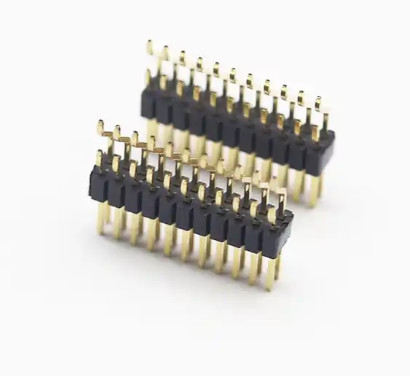 Quality Dual Row 1.27mm Pin Header SMD SMT Right Angle PA6T PA9T LCP for sale