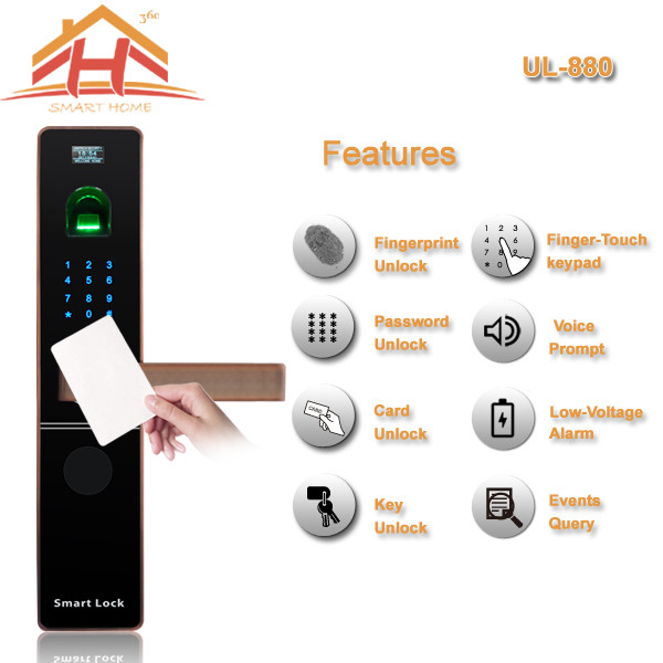 Quality Contactless RFID Card Door Lock with Long Power Lifetime for sale