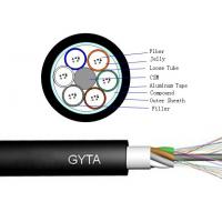 Quality External Aerial Fiber Optic Armoured Cable G652D GYTA 24B1.3 2km 4km Per Roll for sale
