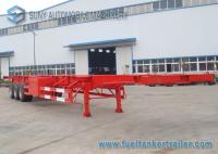 China Flatbed Three Axles Container Skeletal Trailer 53ft Container Mechanical Suspension factory