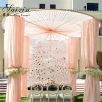China Wedding Event Party Decoration Adjustable Round Pipe Curtain Drape Stage Wedding Backdrop Support factory