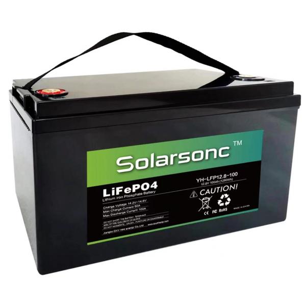 Quality 12.8 V 100ah Lifepo4 Battery For Golf Cart Bluetooth Iron Phosphate Battery for sale