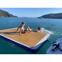 China Drop Stitch Inflatable Floating Water Lounge Raft Inflatable Swimming Float Island Dock factory