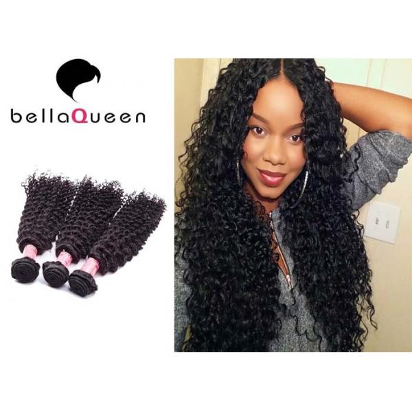 Quality Double Drawn Virgin Curly Mongolian Hair Extensions 100% Human Hair Weaving for sale