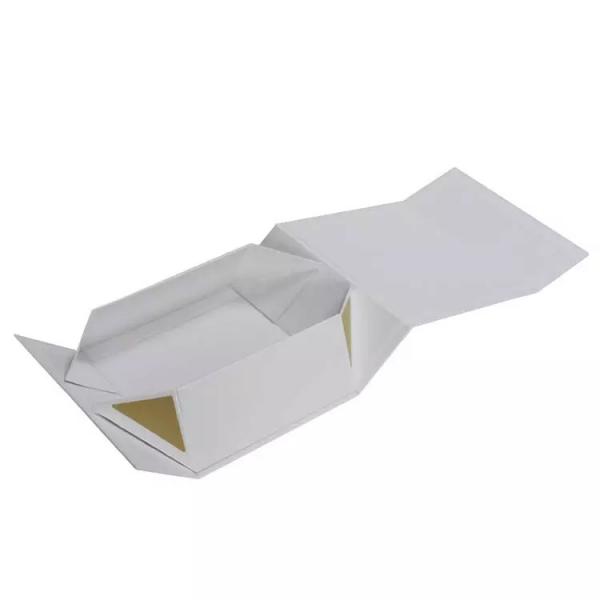 Quality Custom White Paperboard Luxury Magnetic Folding Gift Box   Closure For Easy To Ship for sale
