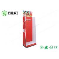 Quality Easy Assembly Cardboard Advertising Stand Customized Floor Display With Plastic for sale
