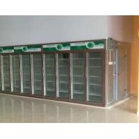 China Refrigeration Back Load Display Fridge Freezer With Glass Doors Panel Thickness 75mm factory