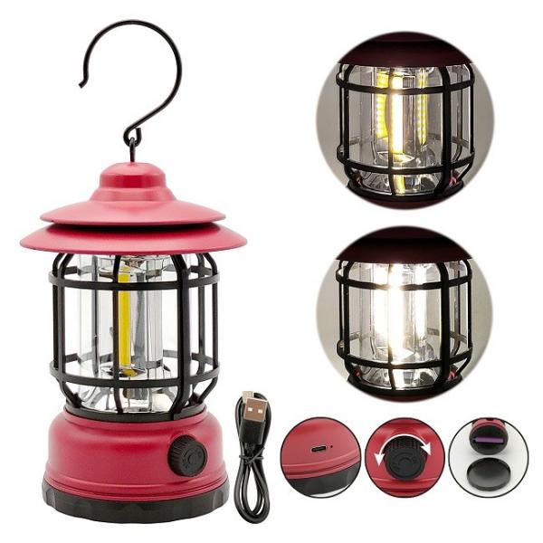 Quality Outdoor Portable LED Camping Lantern 110x110x184mm White For Party Festival for sale