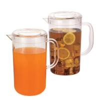 China 2L Plastic Pitcher With Lid Plastic Water Carafe For Hot Cold Juice Beverage factory