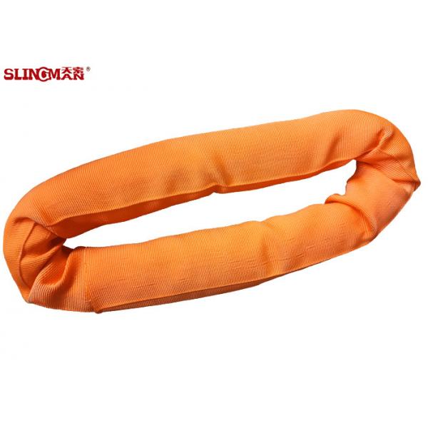 Quality Soft Orange 20 Ton Polyester Endless Slings , Eye To Eye Duplex Lifting Slings for sale