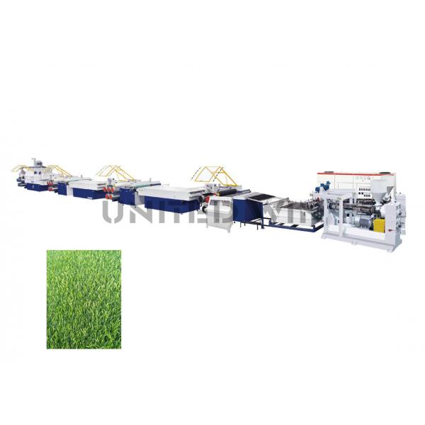 Quality Automatic PP PE Based Artificial Grass Turf Flat Yarn Production Machine line for sale