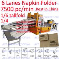 China 6 Lanes Automatic Tissue Paper Napkin Making Machine Price 7000 Sheet/Min factory