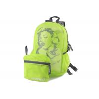 China SEDEX Women Printing Polyester Backpack Green Mesh Backpack factory