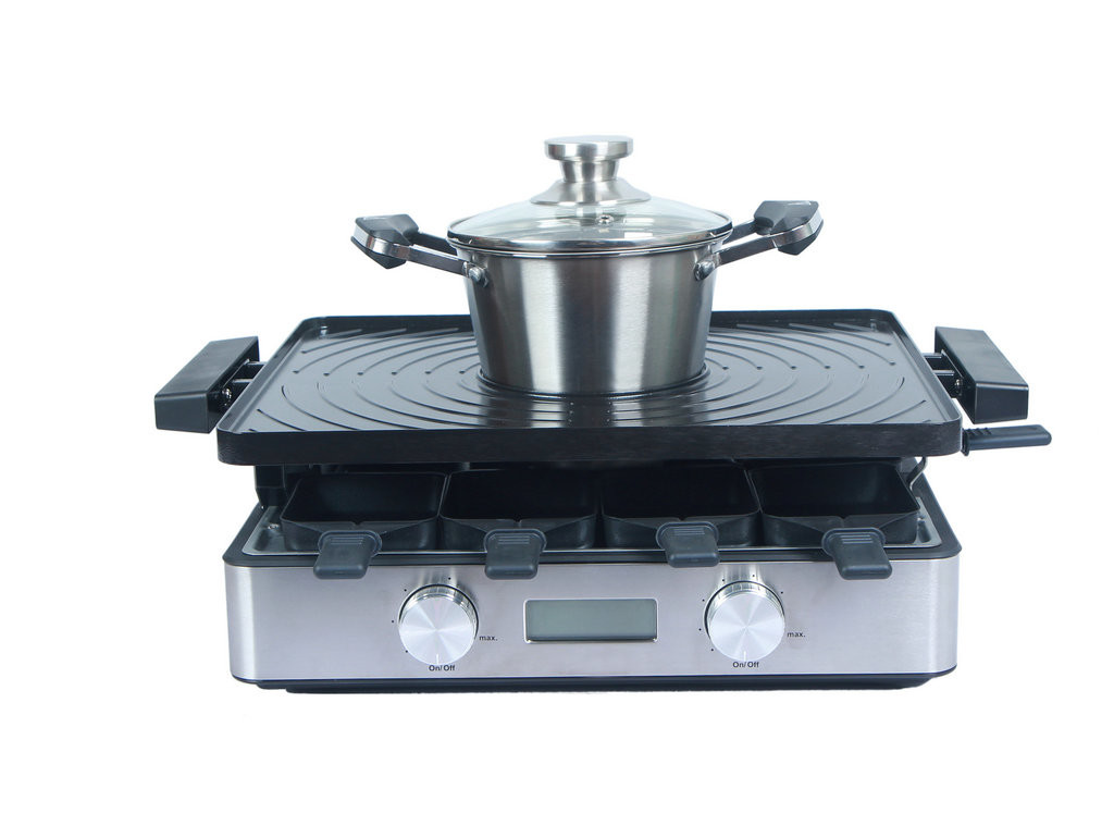 China Faster Cooking Raclette Fondue Grill For Frying And Grilling Food factory