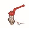 China Fire Extinguisher Spare Parts Brass Valve , Red  Handle Fire Extinguisher Fittings factory