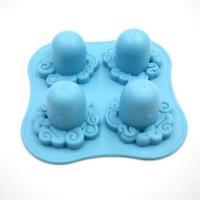 China 4 Pieces Silicone Ice Trays Octopus Shape Mould DIY Stackable Cocktail Mold Storage factory