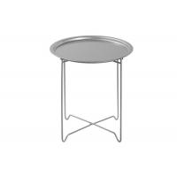 china Indoor Outdoor Folding Table Round Steel Frame Save Space