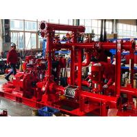 Quality Red Skid Mounted Fire Pump 3000GPM With Split Case Firefighting Pump Sets for sale