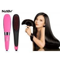 China Flat Iron Electric Ceramic Hair Straightener Brush Fast Comb Smoothing Frizzy Hair factory