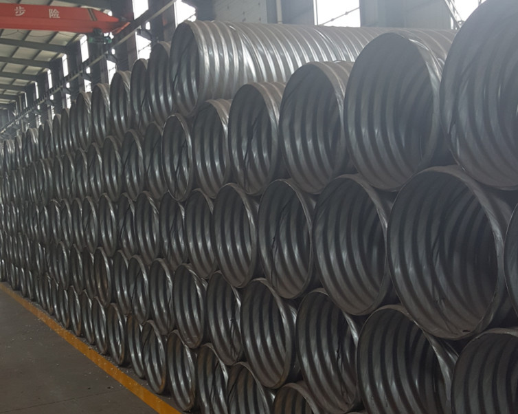 China Rolled corrugated steel pipe factory