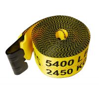 China 4 Inch Winch Strap With Flat Hook Heavy Duty Ratchet Strap WLL 5400lbs Flatbed Cargo Control Products factory