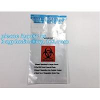 China Ecofriendly Lab Use Plastic 3 Walls Biohazard Pathology Specimen Bag, Plastic Printed LDPE biohazard clear specimen bag for sale