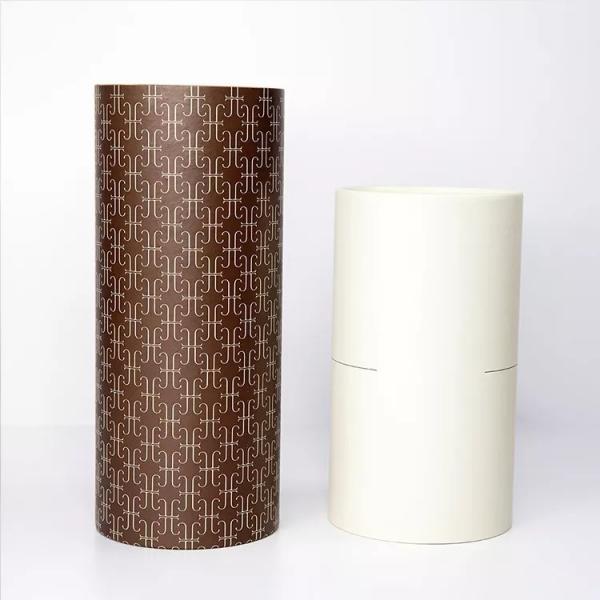 Quality Fancy Cardboard Round Tube , Rigid Paper Cylinder Box For Packaging for sale