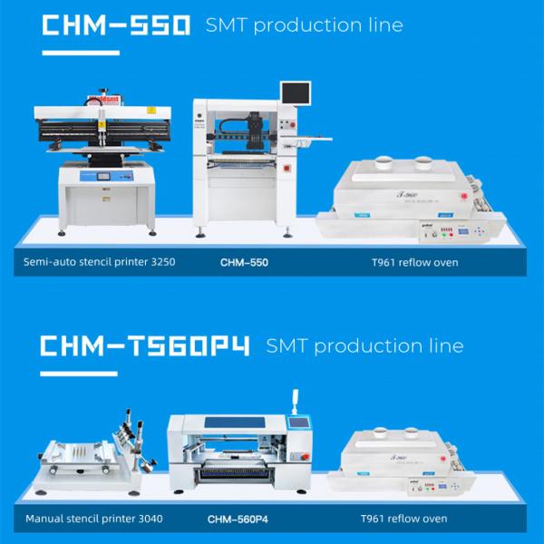 Quality CHM-550 High Precision 4 Heads SMT PCB Component Mounting Machine With Table for sale