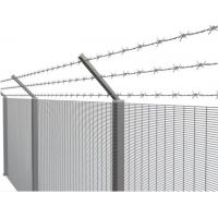 China 4.5mm Prision Concertina Razor Wire Fence PVC Coated Wire Mesh Fence Anti Acid factory